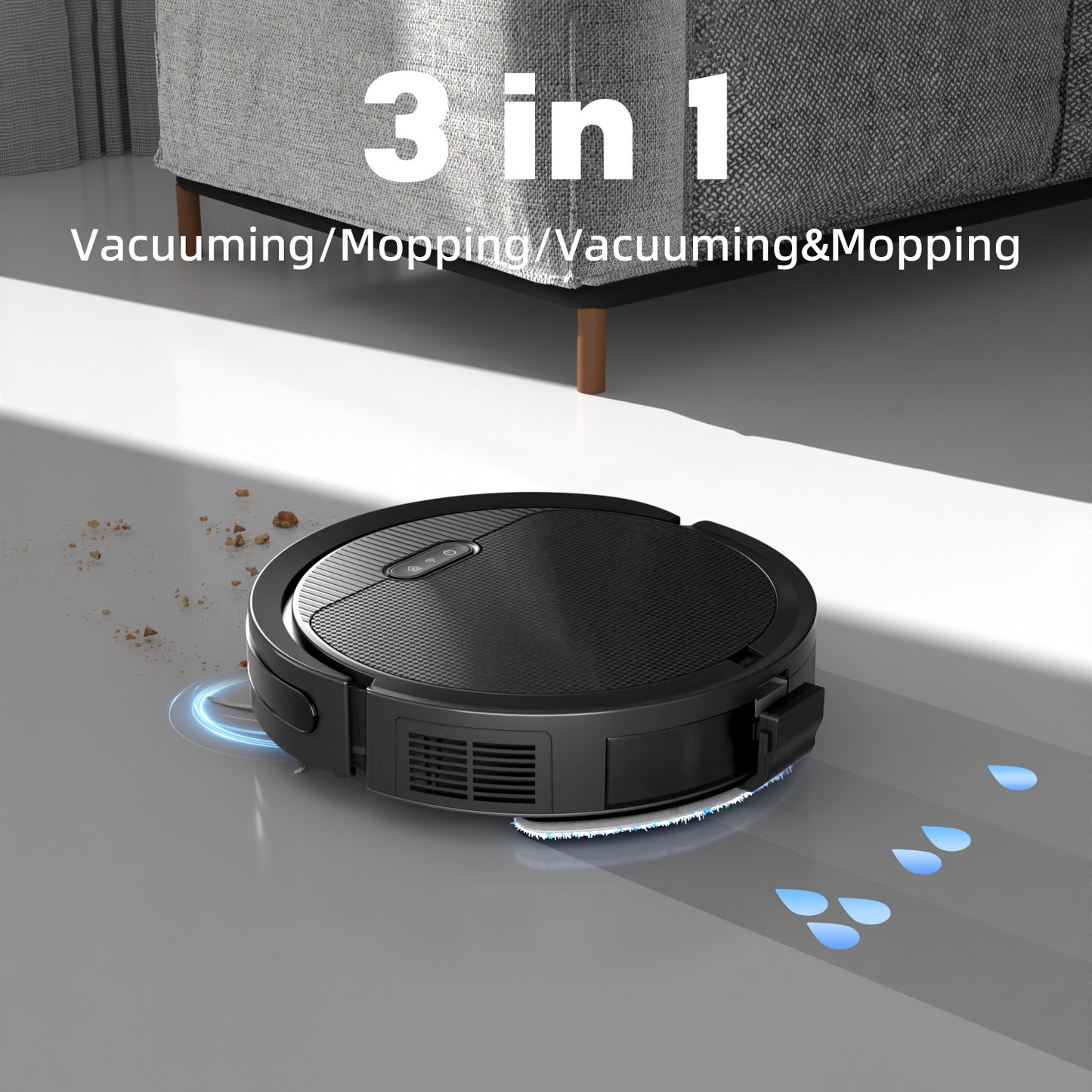 3-in-1 robot vacuum and mop for the home