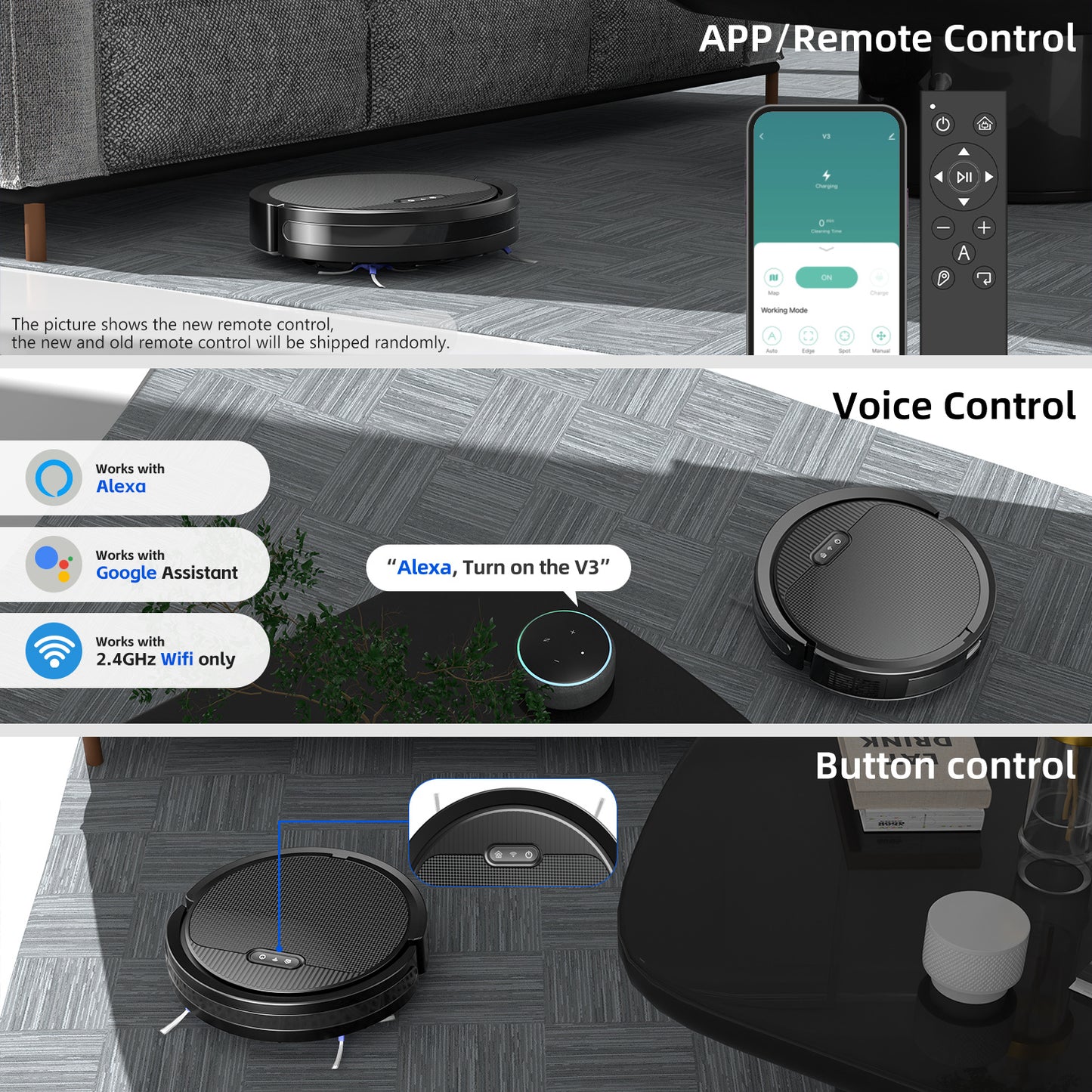 3-in-1 robot vacuum and mop for the home